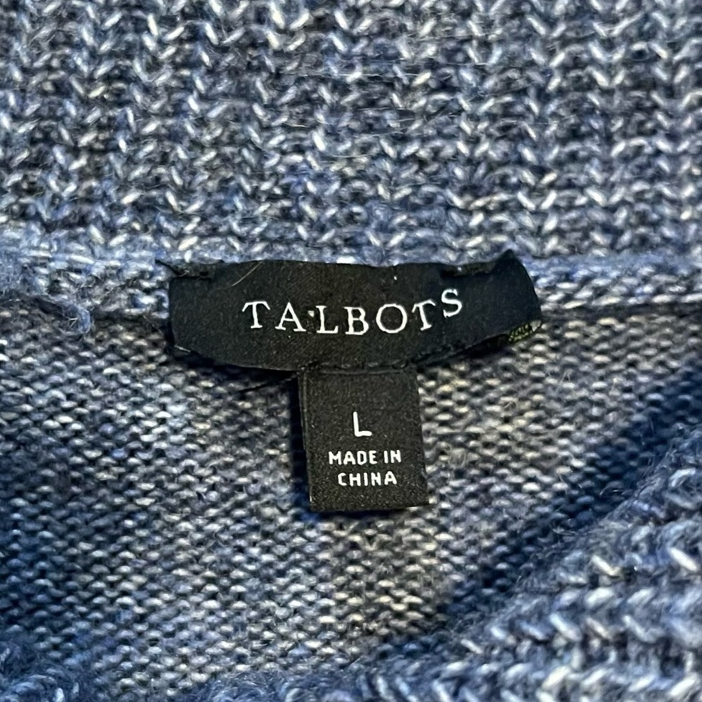 Talbots | Breton Button Collar Pullover Knit Swea… - image 8